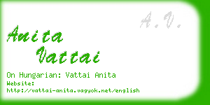 anita vattai business card